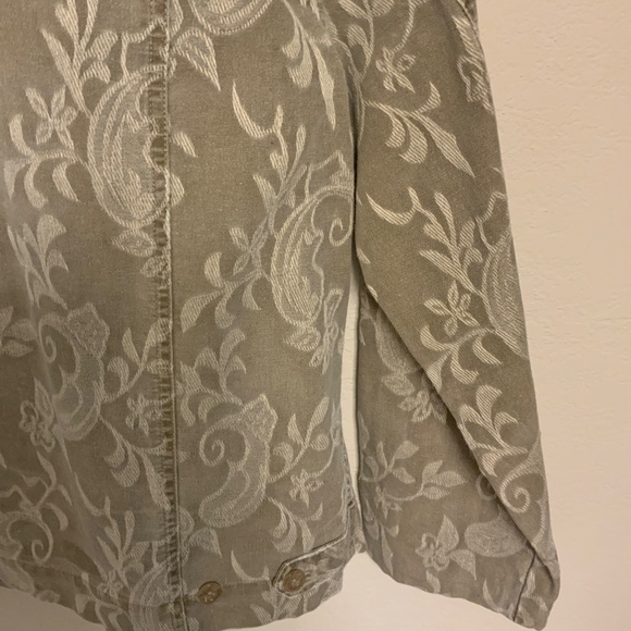 Denim & Co Blazer Jacket Women’s Medium Floral - Picture 6 of 13